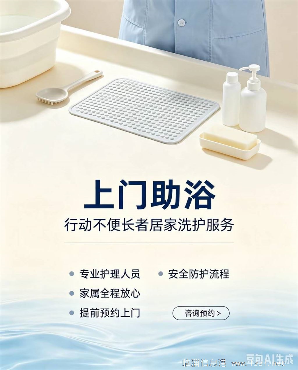 给老人上门助浴  设备齐全 恒温水  专业人员